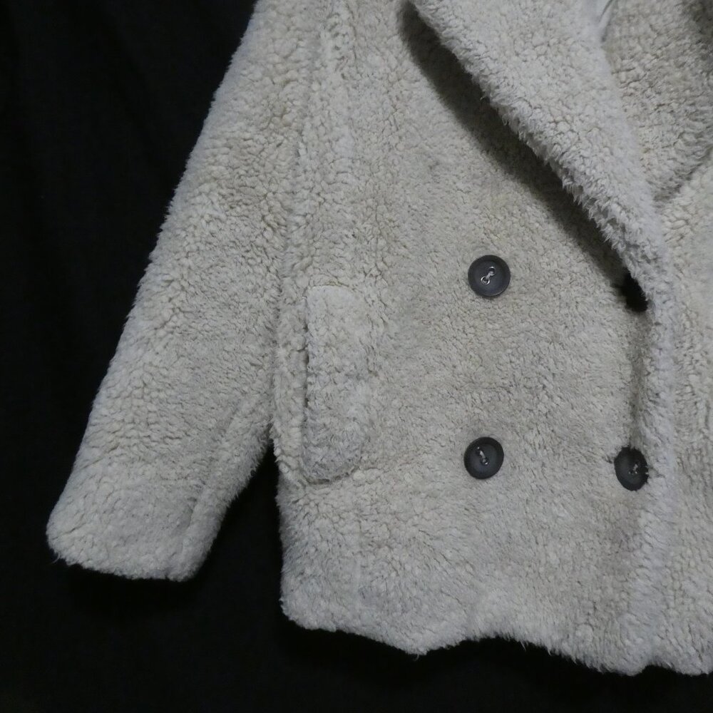 FREE PEOPLE | xs - extra small | Teddy - Furry Plush Double Breasted Pea Coat - Picture 6 of 16